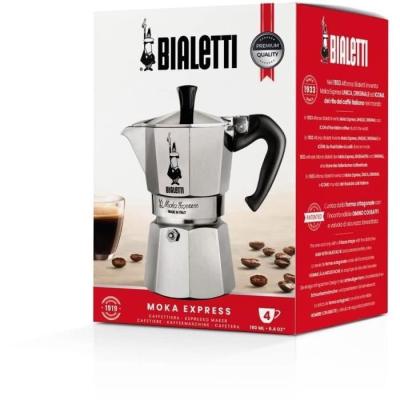 Cafetière Italienne BIALETTI - Moka Express Aluminium - 4 Tasses
