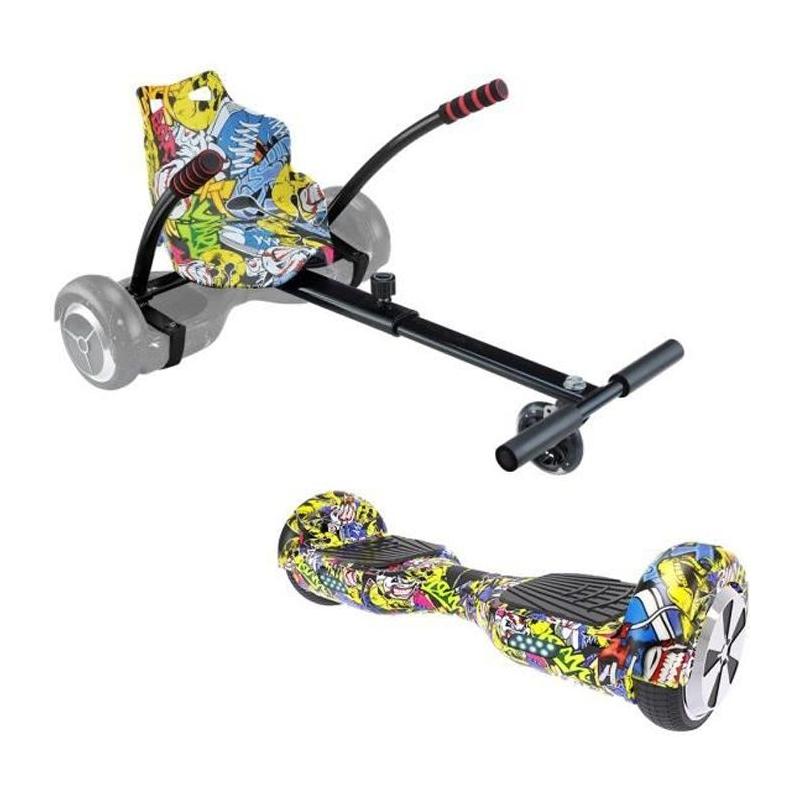 Pack Hoverboard + kart multicolore - URBANGLIDE - Roues 6.5 - 550W