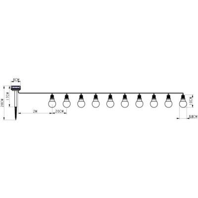 Guirlande solaire guinguette GALIX - Illuminez votre extérieur!