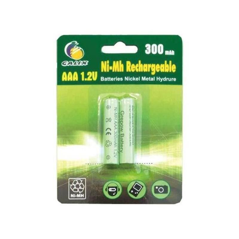 Lot de 2 piles rechargeables AAA - Ni-Mh 1,2V 300mAh