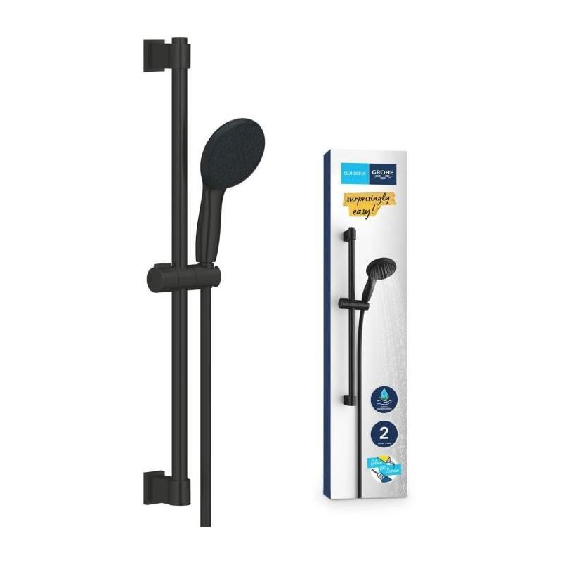 Ensemble de douche GROHE Vitalio Start 110 - Noir et économie d'eau