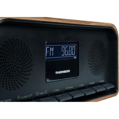 Radio-réveil Bluetooth THOMSON - Vintage Cosy : Double alarme, Chargeur USB-C