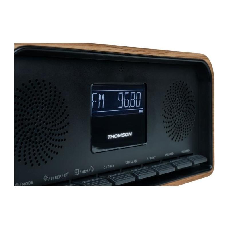 Radio-réveil Bluetooth THOMSON - Vintage Cosy : Double alarme, Chargeur USB-C