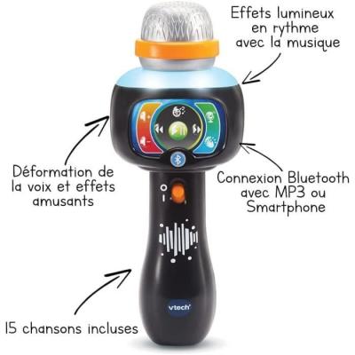 Microphone pour enfant VTECH - Super Micro Magic'Fun - Bluetooth et effets sonores