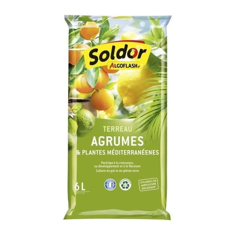 Terreau Agrumes et Plantes Méditerranéennes 6L - Sable de Qualité