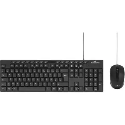 Pack Clavier Souris BLUESTORK MEDIA OFFICE - Filaire - Azerty - Noir