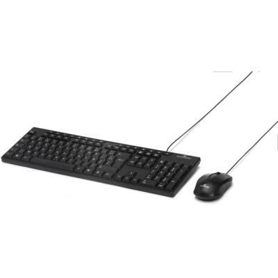 Pack Clavier Souris BLUESTORK MEDIA OFFICE - Filaire - Azerty - Noir