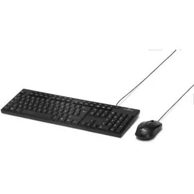 Pack Clavier Souris BLUESTORK MEDIA OFFICE - Filaire - Azerty - Noir