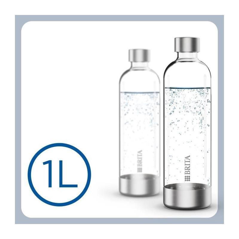 Pack de 2 bouteilles BRITA en PET - sodaONE - 1L - Gazéifiez vos boissons!