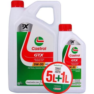 Huile Moteur CASTROL GTX 5W-30 RN17 - Lot de 5L+1L