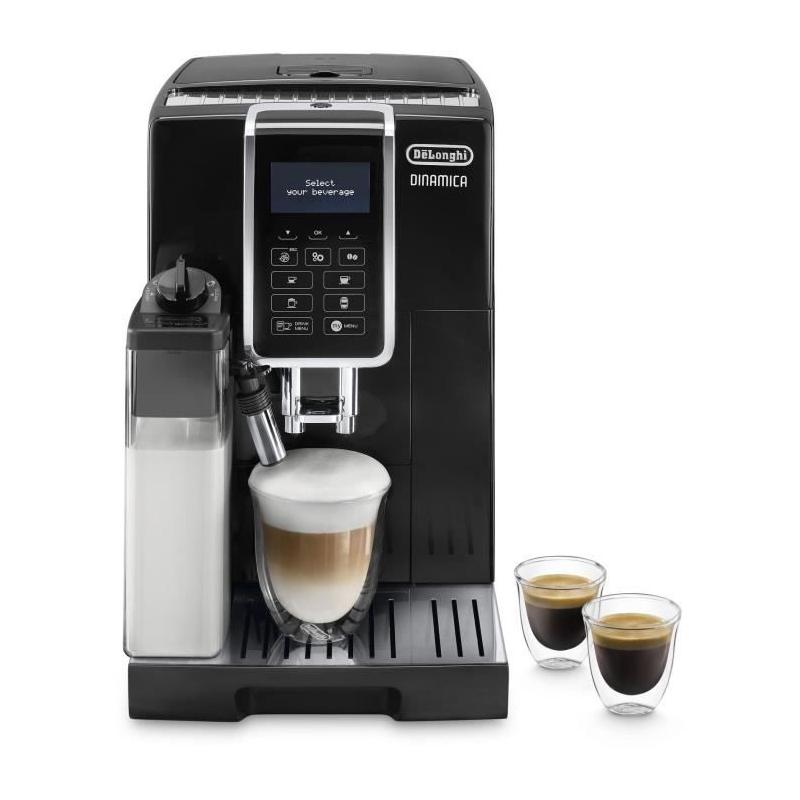 Machine expresso automatique avec broyeur - DELONGHI Dinamica ECAM 350.55.B - Noir | Dimensions compactes