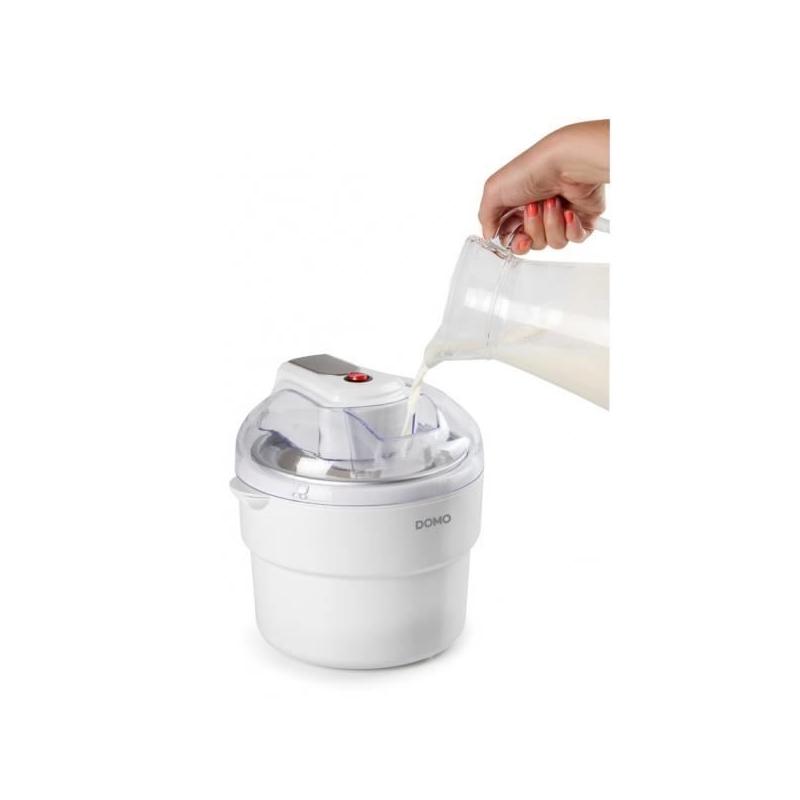 Sorbetière compacte DOMO - 1L blanc - 12W