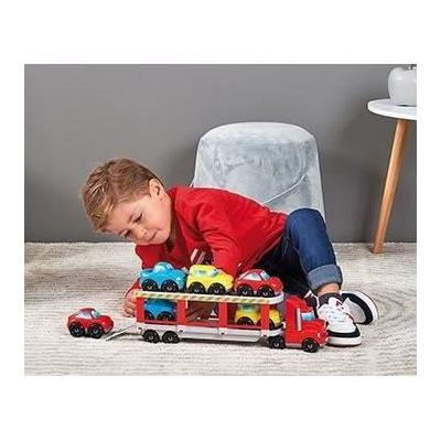 Transportez 6 voitures avec ce camion porteur ECOIFFIER - Rouge!