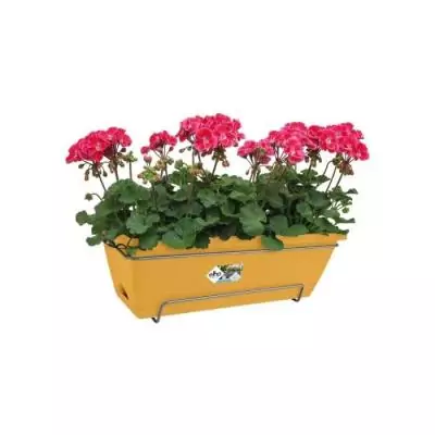 Pot de fleur Elho Barcelona Allin1 50 - Jaune - L 50 x l 28 x H 19 cm Pot de fleur Elho Barcelona Allin1 50 - Jaune - L 50 x l 28 x H 19 cm