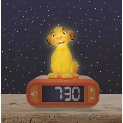 Réveil veilleuse 3D Lexibook Simba - Jaune vif - Pour enfant