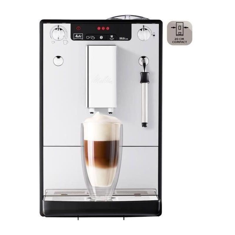 Machine à Café Melitta Solo & Milk - Argent, Compact et Performant