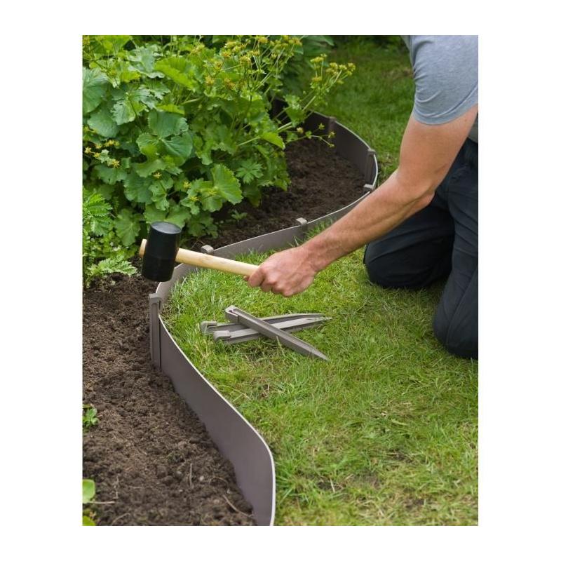 Bordure de jardin en polypropylène - Nature Beige Taupe 