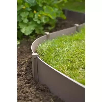 Bordure de jardin en polypropylène - Nature Beige Taupe 