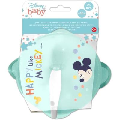 Bol hermétique Mickey +10mois avec ventouse et cuillère