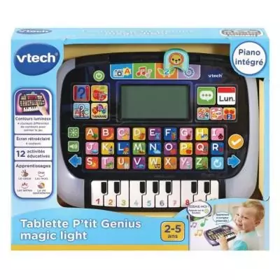 Tablette éducative VTECH P'tit Genius Magic Light - Noir/Bleu