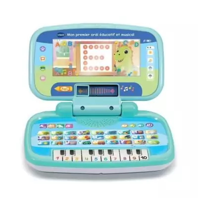 Un premier ordinateur éducatif et musical pour enfants de 33 x 30 x 7 cm