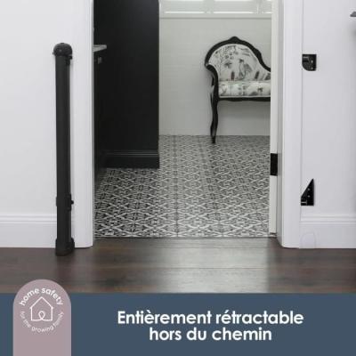 Barrière de sécurité DREAMBABY rétractable - Noir, H90 cm