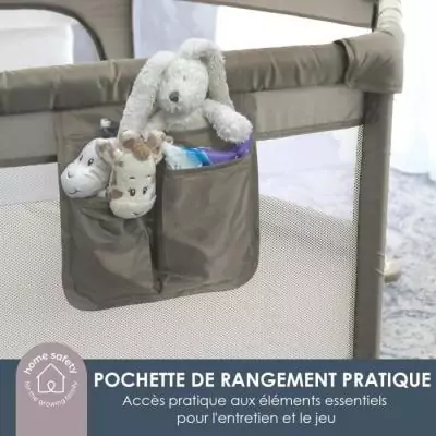 Parc Explore DREAMBABY - Parc Bébé Taupe Ø 1,40 m - H 70 cm