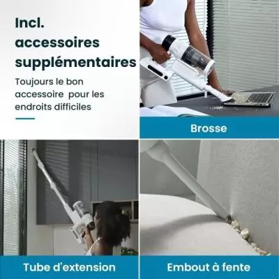Aspirateur balai sans fil EZICLEAN Cyclomax R22 - Performant et éco-responsable Aspirateur balai sans fil EZICLEAN Cyclomax R22 - Performant et éco-responsable