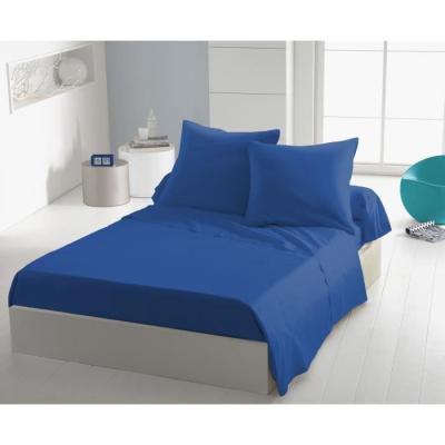 Drap plat bleu - HOME LINGE PASSION - 240 x 300 cm