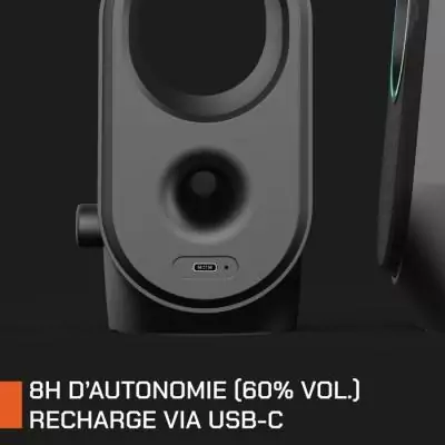 Enceintes bluetooth gaming - NOVA GAMING - Cygnus - LED RGB - Noir Enceintes bluetooth gaming - NOVA GAMING - Cygnus - LED RGB - Noir