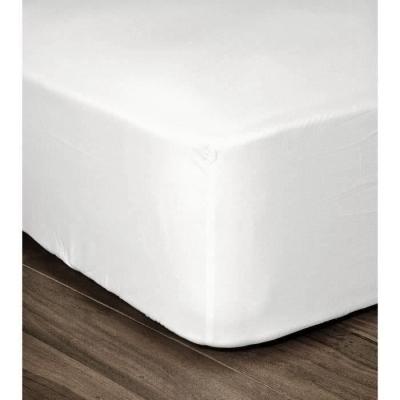 Drap Housse 100% Coton 160x200cm - Blanc - Confort Absolu