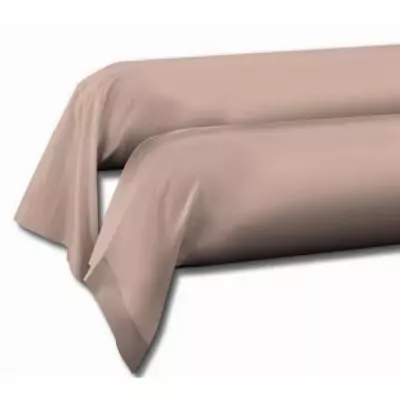 Lot de 2 taies de traversin rose - Qualité Lovely Home Oeko-Tex