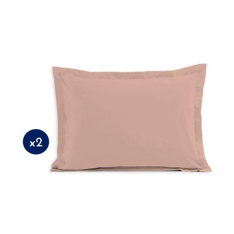 Lot de 2 taies d'oreiller Rose - LOVELY HOME - Responsable et doux - LH71619