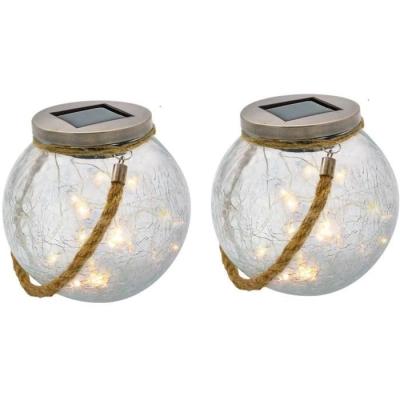Lot de 2 boules solaires craquelées LUMISKY - CRACK BALL CORD