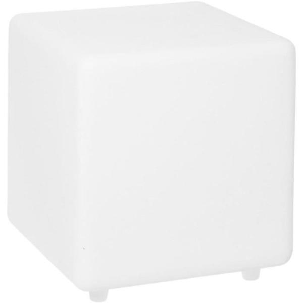 Cube solaire lumineux - LUMISKY - CASY - H30 cm - Tabouret table basse - LED blanc et multicolore