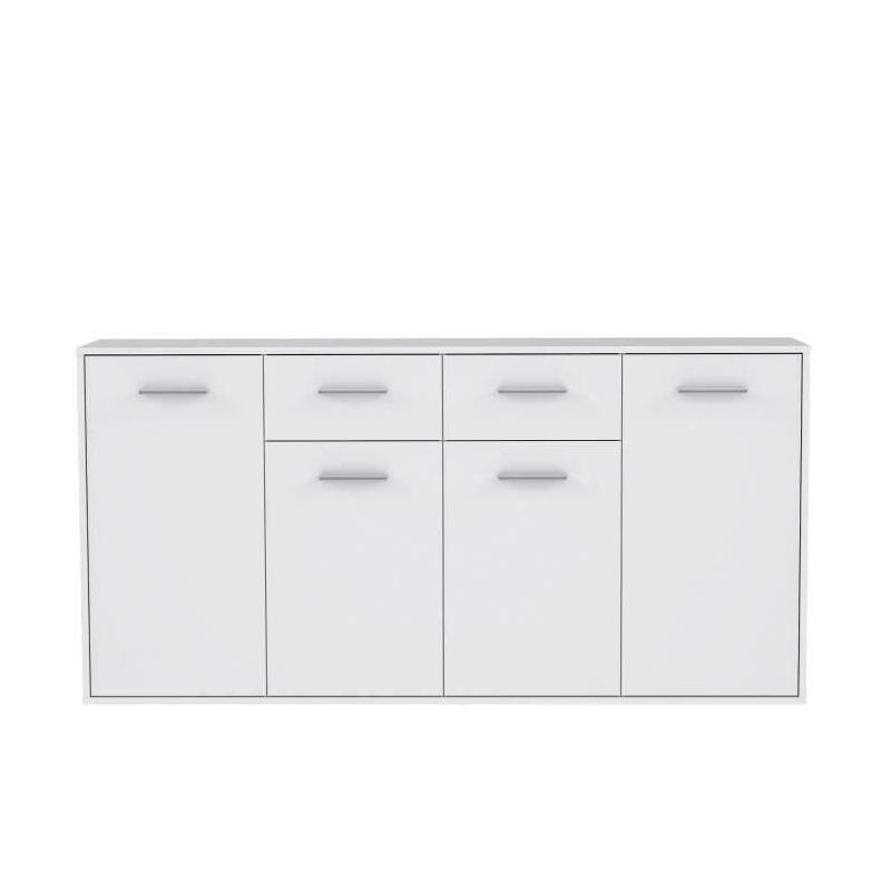 Buffet PILVI 4 portes 2 tiroirs Blanc mat - Eco-friendly FSC®