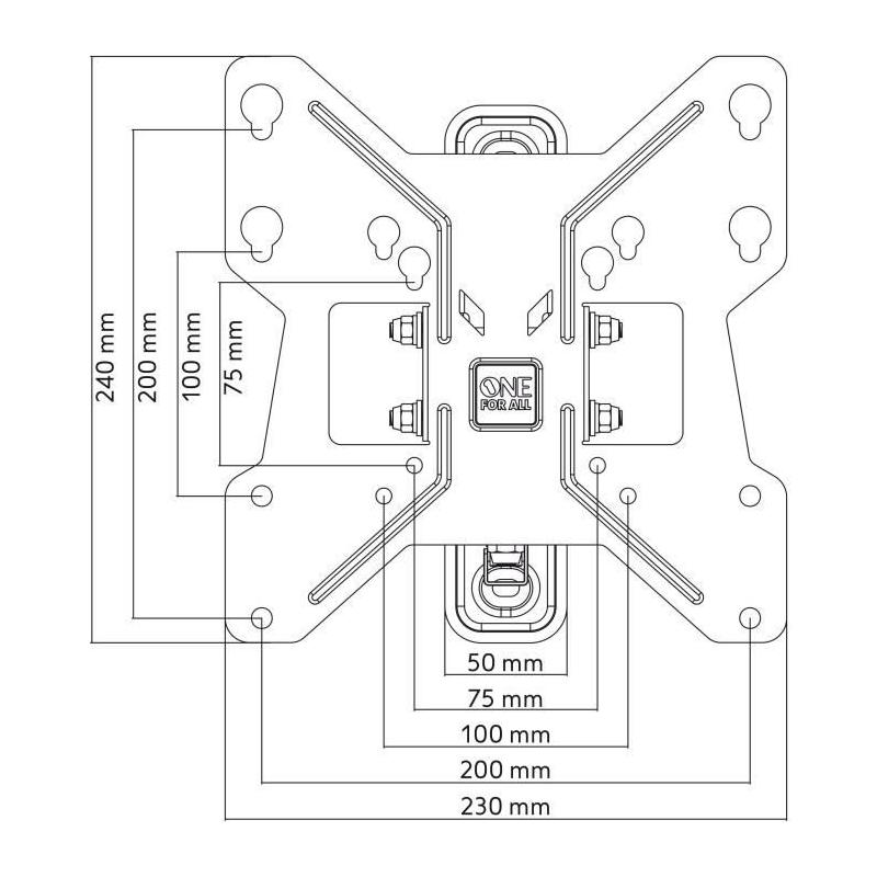 Support mural inclinable et orientable pour TV de 13 à 43 pouces