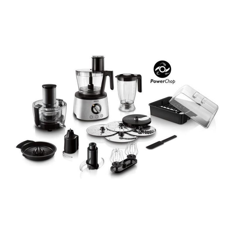 Robot de cuisine 6-en-1 Philips HR7778/00 - 1300W - 3,4L - Inox