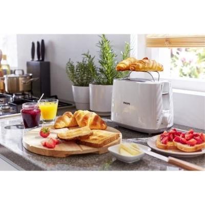 Grille-pain PHILIPS HD2581/00 - Réchauffe viennoiseries - Blanc