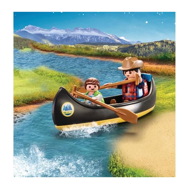 Valisette Campeurs PLAYMOBIL 9323: Tente, Canoë et Accessoires