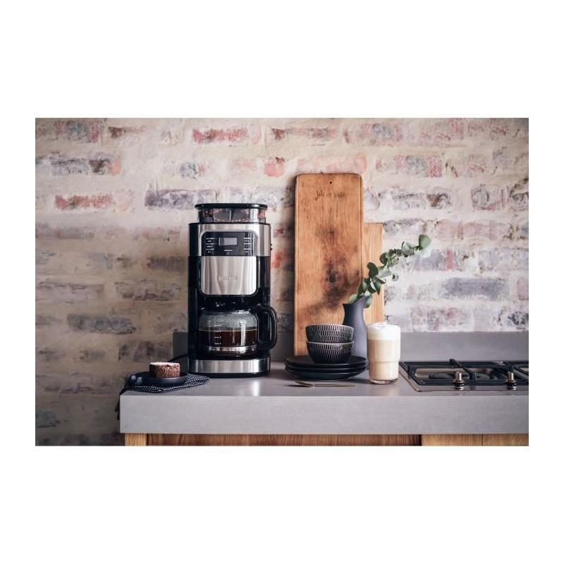 Machine à café expresso avec broyeur intégré SEVERIN 4810 - Noir et inox - 1000W - 1,4 L