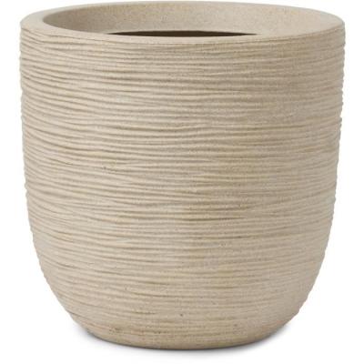 Pot de fleur boule - CAPI EUROPE - Terrazzo beige - 35 x 34 cm