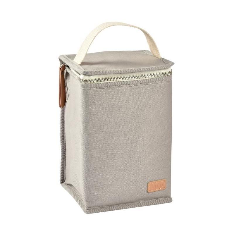 Pochette repas bébé isotherme, gris perle - Idéale pour les repas de bébé
