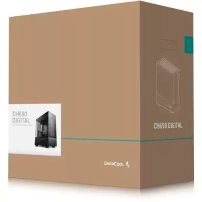Boîtier PC DEEPCOOL CH690 Digital Noir - Moyen tour ATX - 3x120mm + affichage digital - Blanc