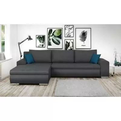 Canapé d'angle convertible réversible 5 places Indian - Gris foncé - Éco-responsable Canapé d'angle convertible réversible 5 places Indian - Gris foncé - Éco-responsable