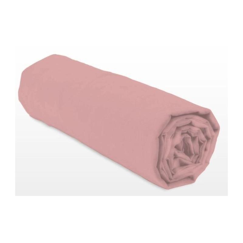Drap-housse Rose - LOVELY HOME - LH71630 - 180x200+25 cm