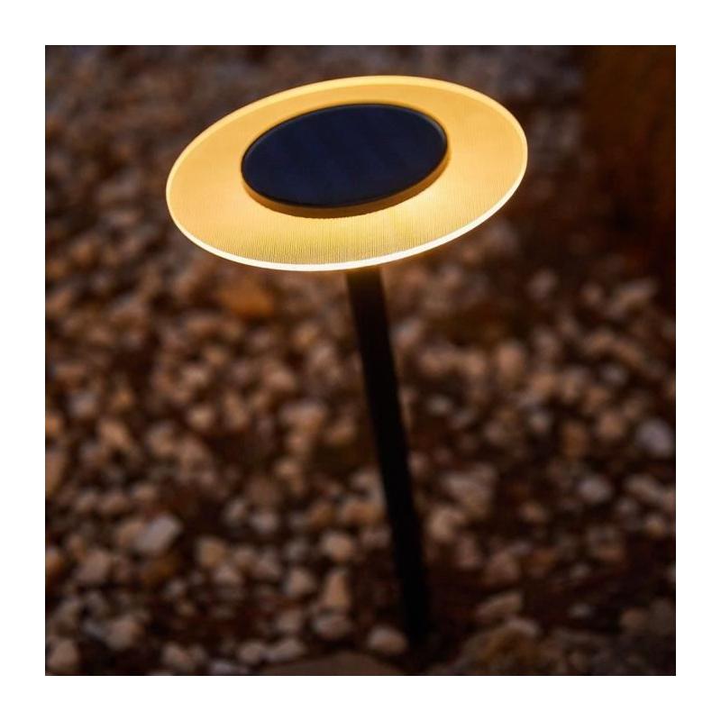 Lot de 2 balises solaires à piquer - LUMISKY - UFO - H35 cm - LED blanc chaud