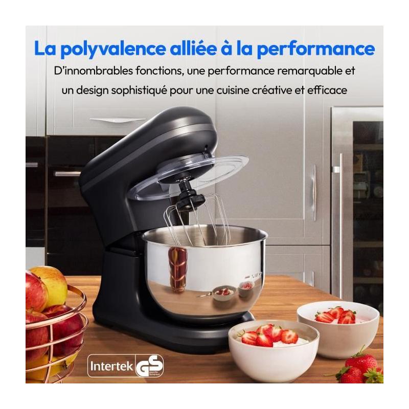 Robot pâtissier MEDION MD18420 1200W 5L Noir - Bol à glace