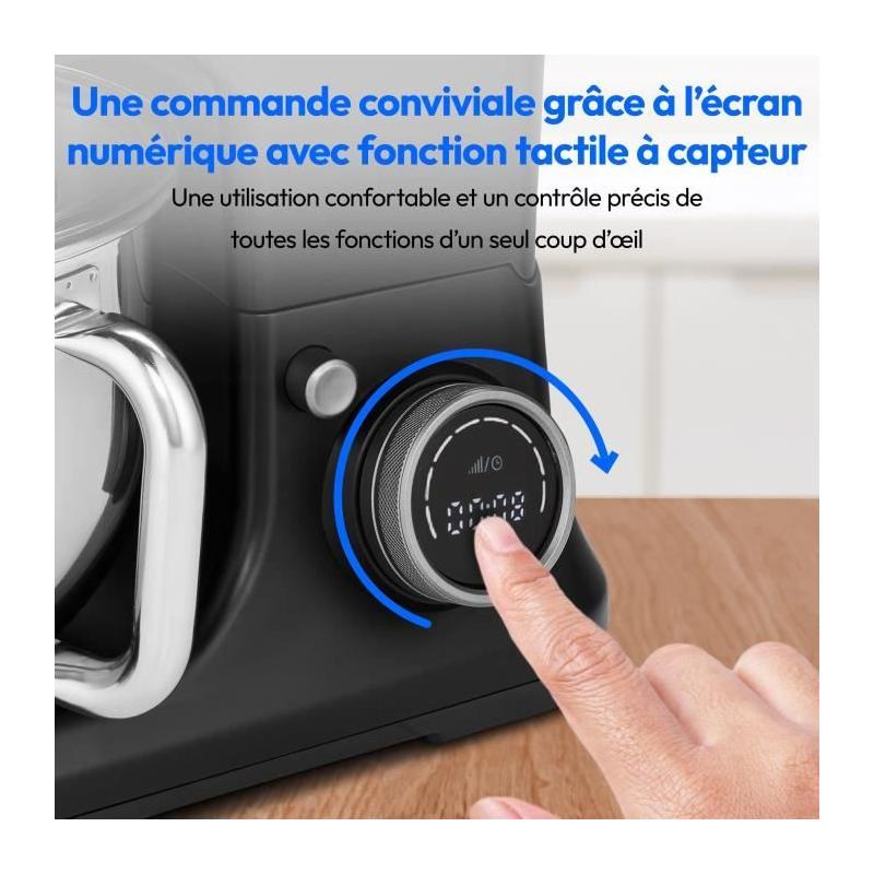 Robot pâtissier MEDION MD18420 1200W 5L Noir - Bol à glace
