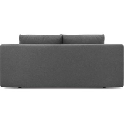 Banquette convertible 3 places MIKA - Gris tendance - Rangement intégré